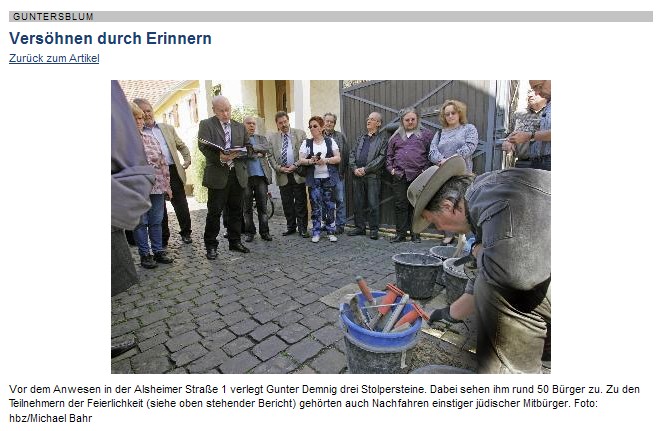 Foto zum Artikel aus der Allgemeinen Zeitung, Landskrone vom 4.4.2011