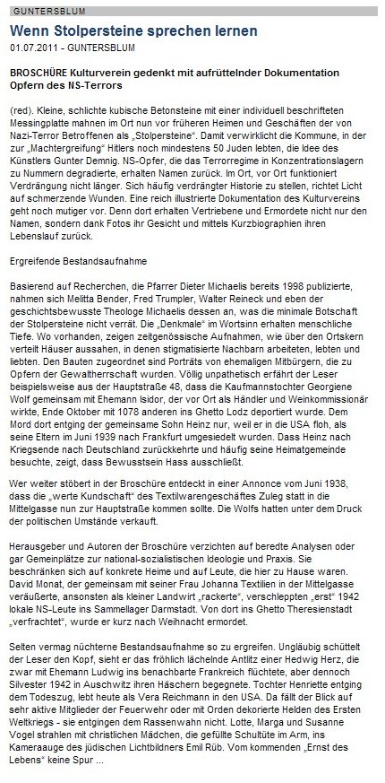 Artikel vom 1.7.2011